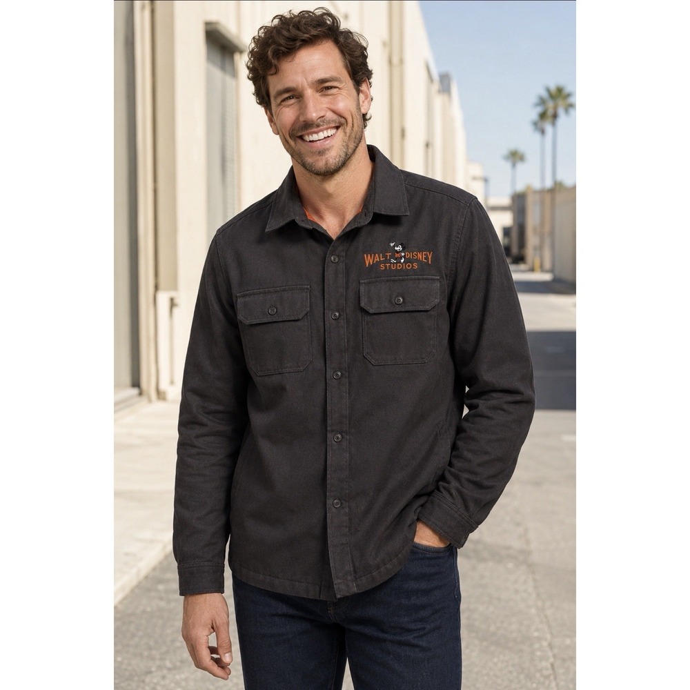 Disney 100 Walt Disney Studios Quilted Chore Jacket - XL Charcoal/Orange
